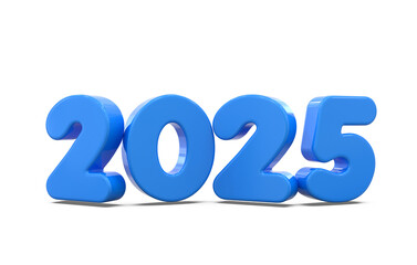 2025 Blue Number Happy New Year