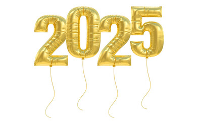 2025 Balloon Gold Number Happy New Year