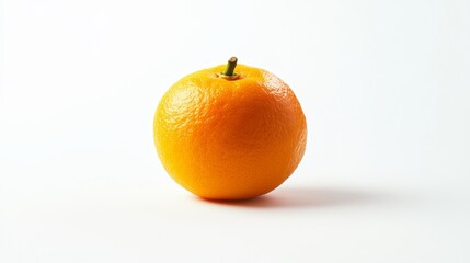 A single, ripe tangerine with its smooth, bright orange skin and slightly flattened shape