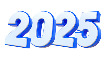 2025 Blue Number Happy New Year