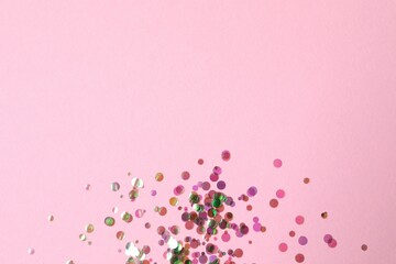 Beautiful confetti on a color background