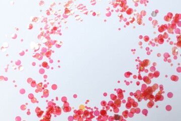 Beautiful confetti on a white background