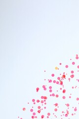 Beautiful confetti on a white background