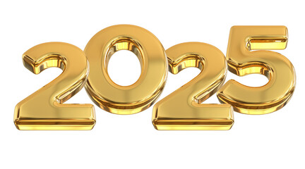 2025 Gold Number Happy New Year 