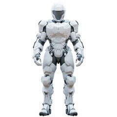 Fototapeta premium Futuristic astronaut wearing full body suit standing upright