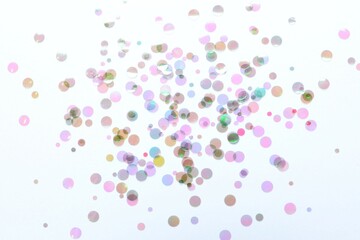 Beautiful confetti on a white background