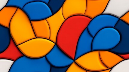 Vibrant Abstract Geometric Forms with Colorful Design