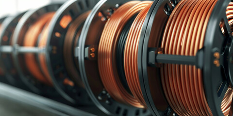 Reel of cable for halfautomated welding equipment
