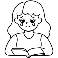 unhappy woman feel stressed crying