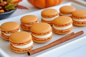 Obraz premium Elegant Thanksgiving Bites: Seasonal Pumpkin Delights for a Festive Celebration