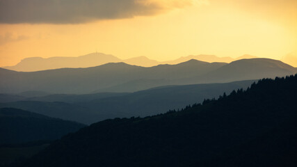 sunrise over the Carpathians