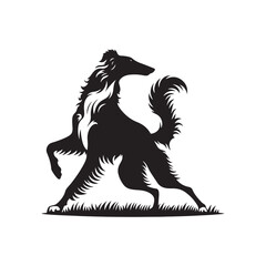 Borzoi Vector Silhouette - Minimalist Borzoi Illustration - Vector of Borzoi.