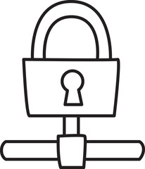 Padlock Doodle Line Icon
