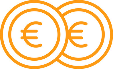 Pile of Euro Money Coins Icon
