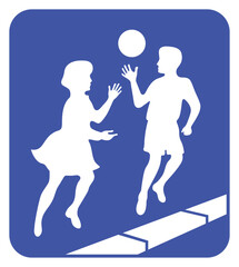 Warning! Playgrounds for children traffic sign