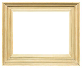 Modern wooden picture frame on a transparent background, in PNG format.
