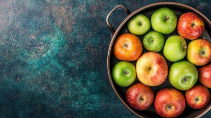 Gathering Autumn Cinnamon Spiced Apples in a Cozy Rustic Bowl Warm Home Kitchen Inviting Atmosphere Top-Down View