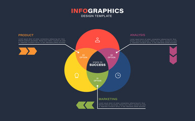 Naklejka premium Infographic diagram chart template for business start up presentation with diagram elements. Vector illustration.
