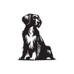 Brittany Silhouette - Dog Vector - Illustration of Brittany Dog.