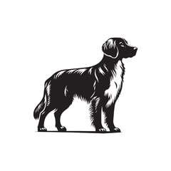 Brittany Silhouette - Dog Vector - Illustration of Brittany Dog.