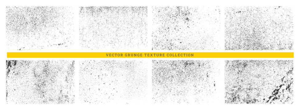 Grunge overlay texture banner collection, Different types of texture stamps set. Vector collection, grunge, distressed, texture, background, vintage collection
