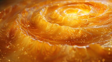 Honey swirl close-up stylize. AI generated