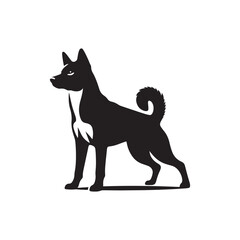 Canaan Dog Vector - Minimalist Canaan Dog Design - Canaan Dog Illustration - Dog Silhouette.