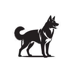 Canaan Dog Vector - Minimalist Canaan Dog Design - Canaan Dog Illustration - Dog Silhouette.