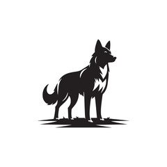 Canaan Dog Vector - Minimalist Canaan Dog Design - Canaan Dog Illustration - Dog Silhouette.