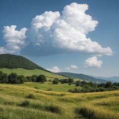 Fototapeta premium landscape with mountains and sky