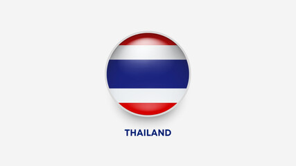 Naklejka premium thailand flag 3d flag vector illustrator 