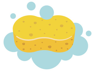 泡立つスポンジのイラスト