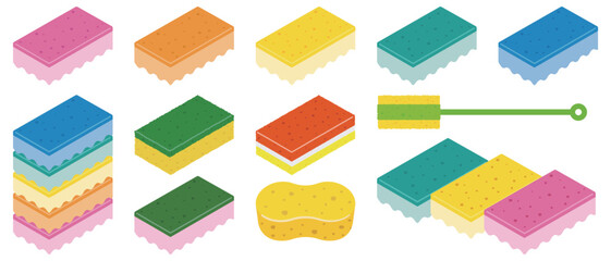 スポンジのイラストセット