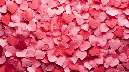 Pink and Red Hearts Background - Romantic Love Pattern