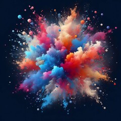 Color Splash Wall Art Abstract art pieces inspired by Holi's col