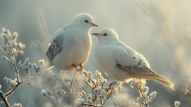 White dove symbolism in the parables of Jesus. AI generated