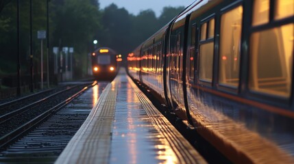 Naklejka premium Reflect on the impact of train travel on local communities. How do rail services shape social dynamics and connectivity within regions