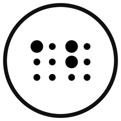 Editable braille vector icon. Part of a big icon set family. Perfect for web and app interfaces, presentations, infographics, etc