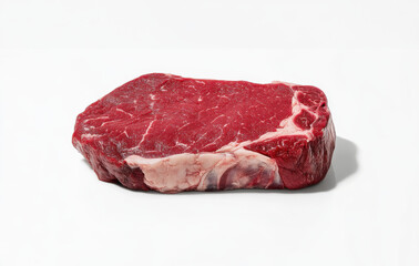 Fototapeta premium Fresh red meat cut with marbling, ideal for grilling or roasting. This high quality beef showcases rich color and texture, perfect for culinary enthusiasts