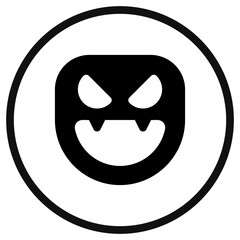 Editable vector evil face mask icon. Part of a big icon set family. Perfect for web and app interfaces, presentations, infographics, etc