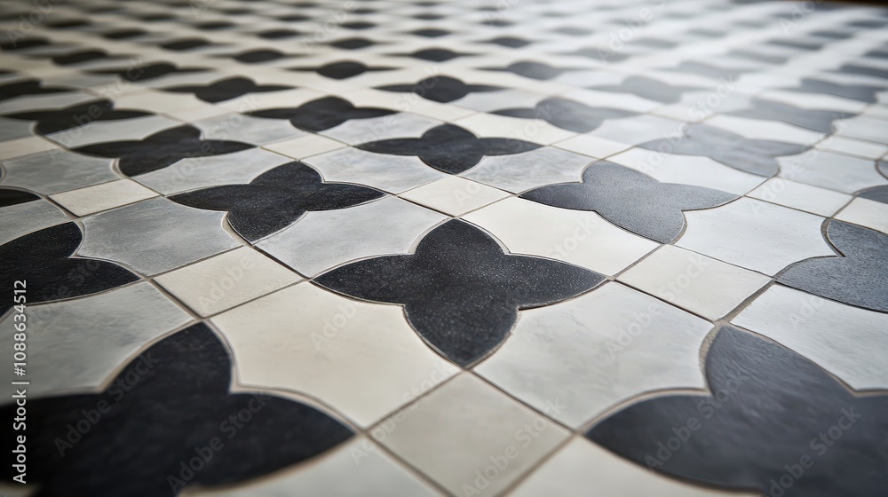 Poster tessellation patterns are created by repeating shapes that fit together perfectly without gaps.