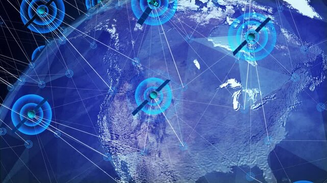 Satellite radar detects and explores the earth