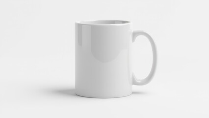 Fototapeta premium A refined logo-ready mug mockup featuring a classic white mug with a smooth finish.