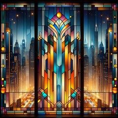 Art Deco Window Mosaic An Art Deco inspired mosaic on the window