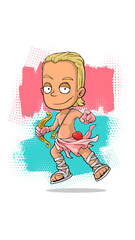 Cartoon Handsome Blond Cupid