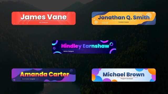 Dynamic Colorful Gradient Lowerthird