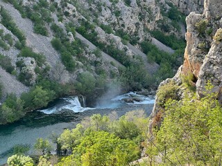 Visoki buk waterfall on Zrmanja river (Velebit Nature Park, Croatia) - Wasserfall Visoki buk am Fluss Zrmanja (Naturpark Velebit, Kroatien) - Slap Visoki buk na rijeci Zrmanji (Park prirode Velebit)