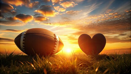 Celebrate your love for rugby this Valentine's Day with a passionate silhouette of players in action, capturing the excitement and spirit of the game together.