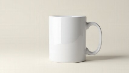 Obraz premium A premium blank mug mockup highlighting a smooth ceramic mug, perfect for custom artwork presentations.