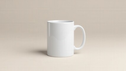 A photorealistic branding-ready mug mockup featuring a ceramic mug with a blank surface for custom designs.
